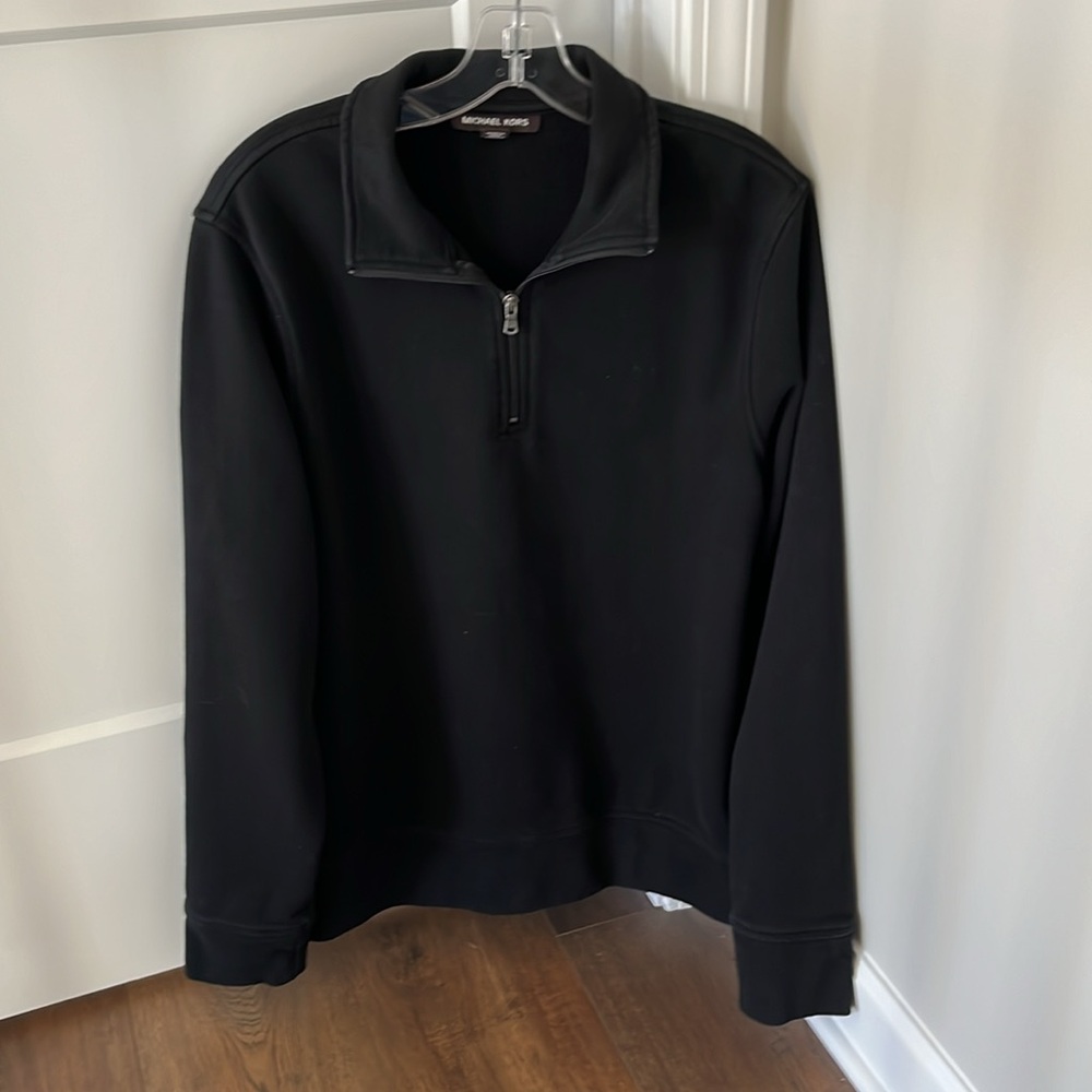 Michael Kors Men’s quarter zip black Size large.